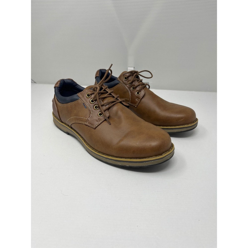 IZOD Mens Brown Memory Foam Cal Oxford Dress Casual Shoes 10 M 1344724/CAL